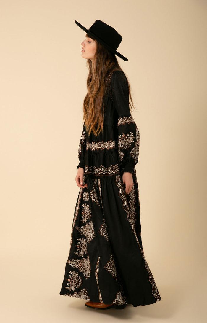 Hale Bob Lily Embroidered Maxi Dress