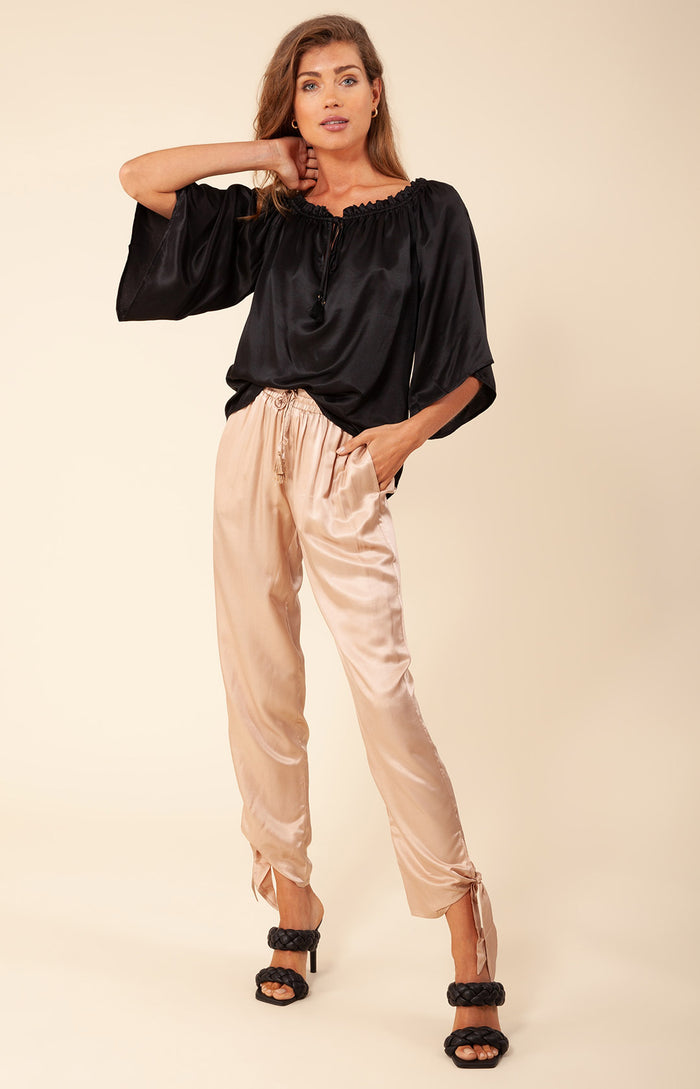 hale bob Lolita Solid Silk Top