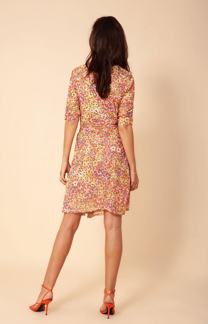 Hale Bob Loraie Draped Mesh Dress