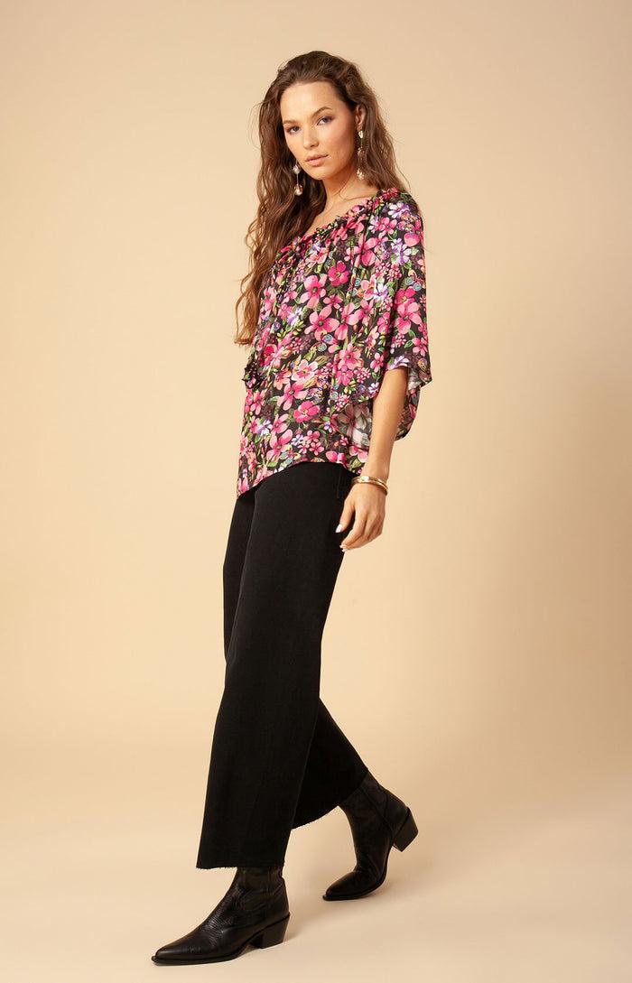 Hale Bob Lorra Washed Charmeuse Top