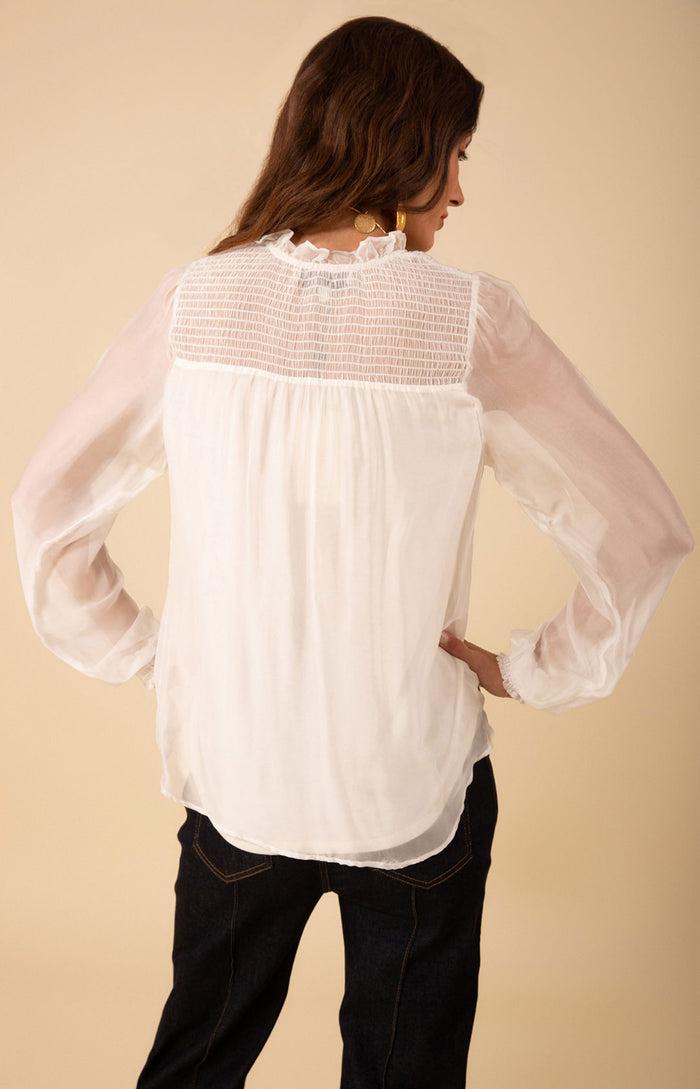 Hale Bob Lucia Solid Chiffon Top