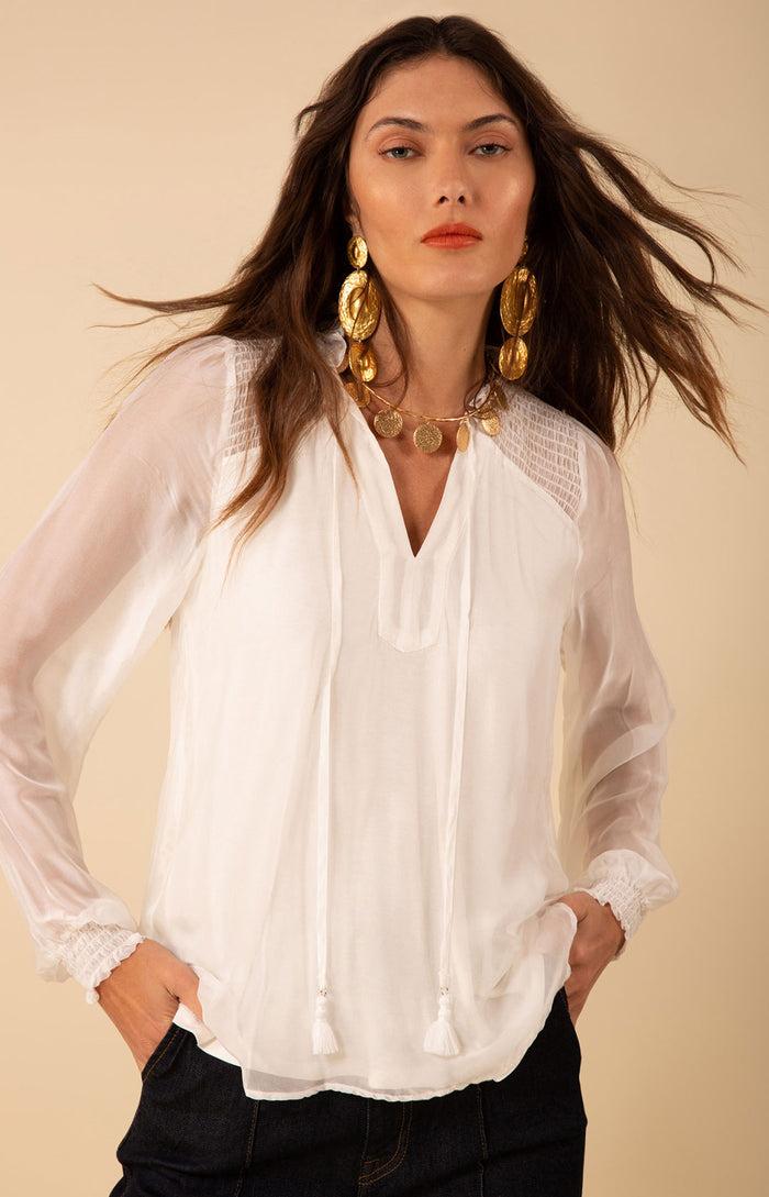 hale bob Lucia Solid Chiffon Top