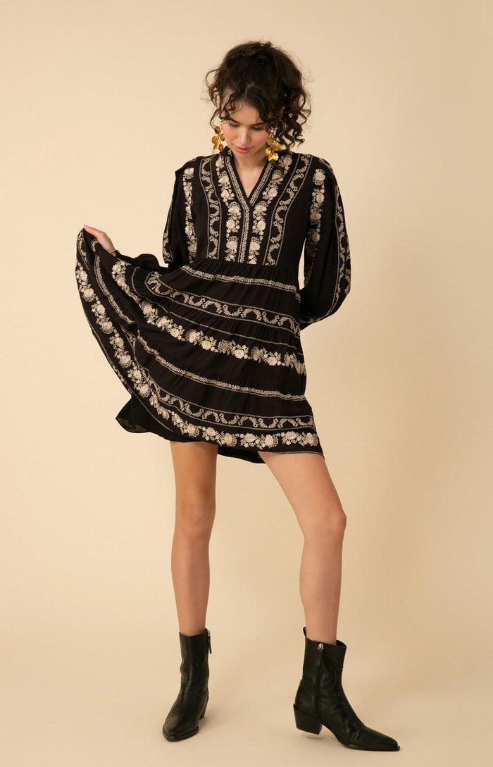 Hale Bob Luna Embroidered Dress