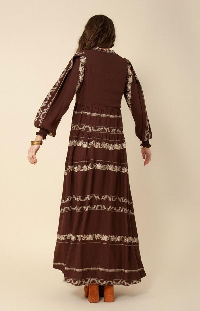 Hale Bob Luna Embroidered Maxi Dress