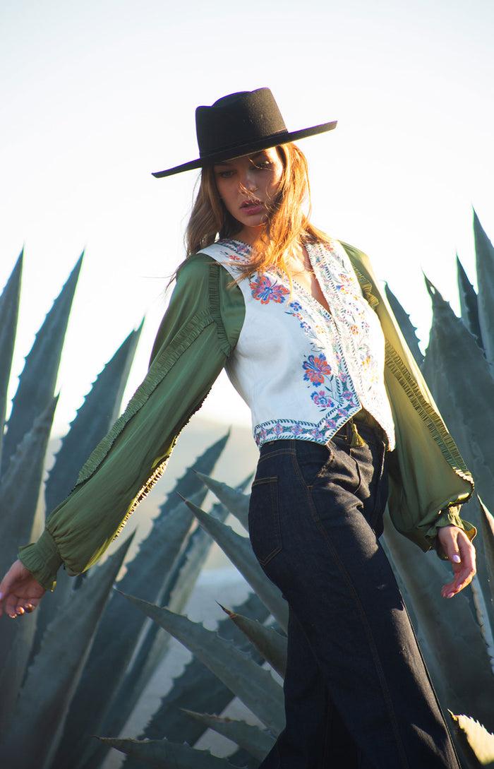 hale bob Madeleine Embroidered Linen Vest