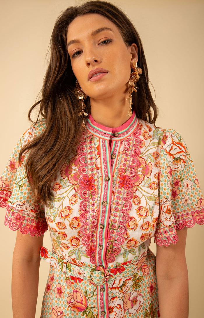 Hale Bob Maggie Linen Dress