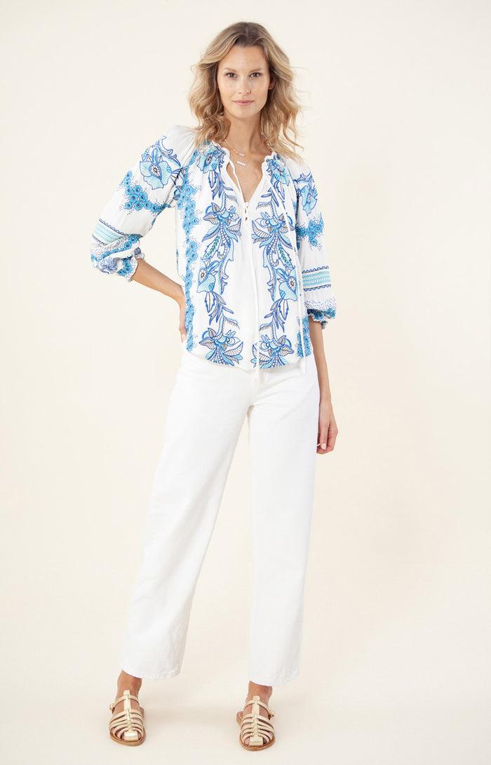 Hale Bob Mahina Embroidered Top