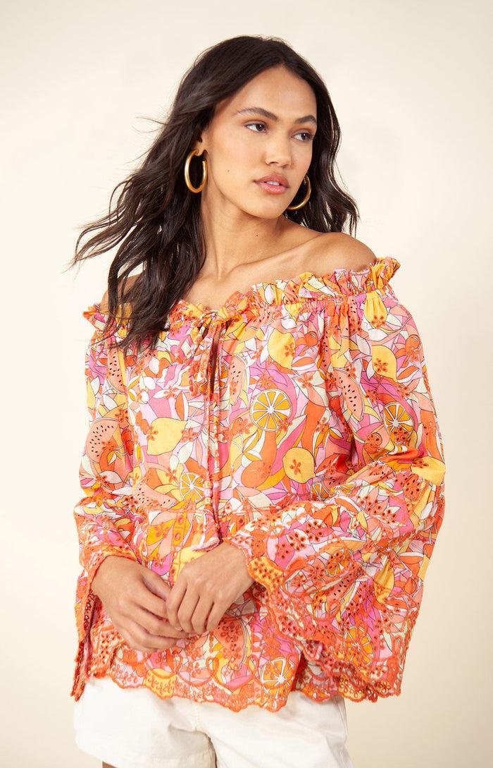 hale bob Mai Embroidered Eyelet Top