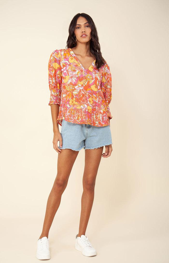 hale bob Maika Embroidered Eyelet Top