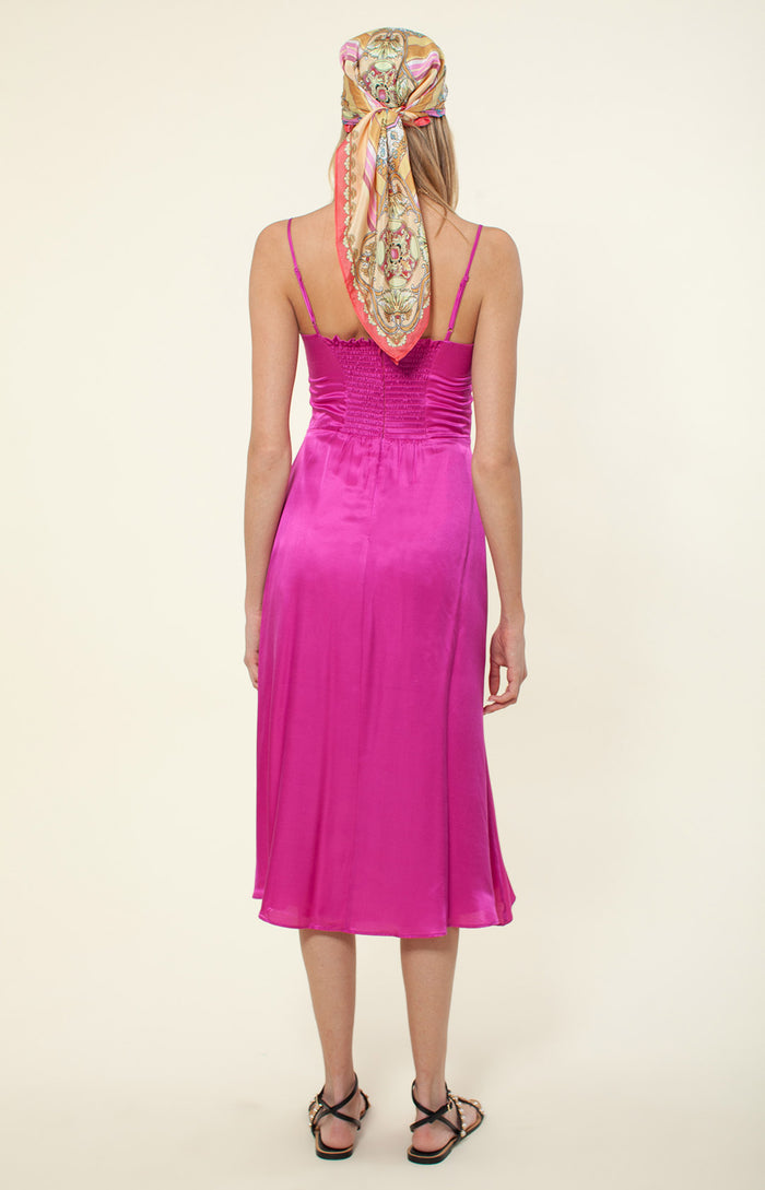 Hale Bob Manavi Solid Silk Dress