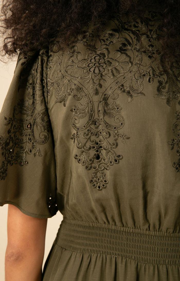 Hale Bob Mariah Embroidered Maxi Dress