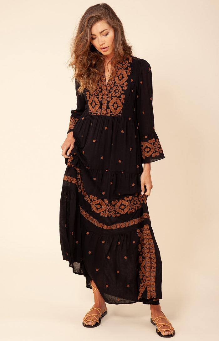 Hale Bob Marja Embroidered Maxi Dress