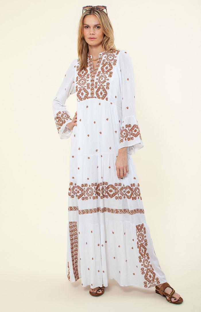 hale bob Marja Embroidered Maxi Dress