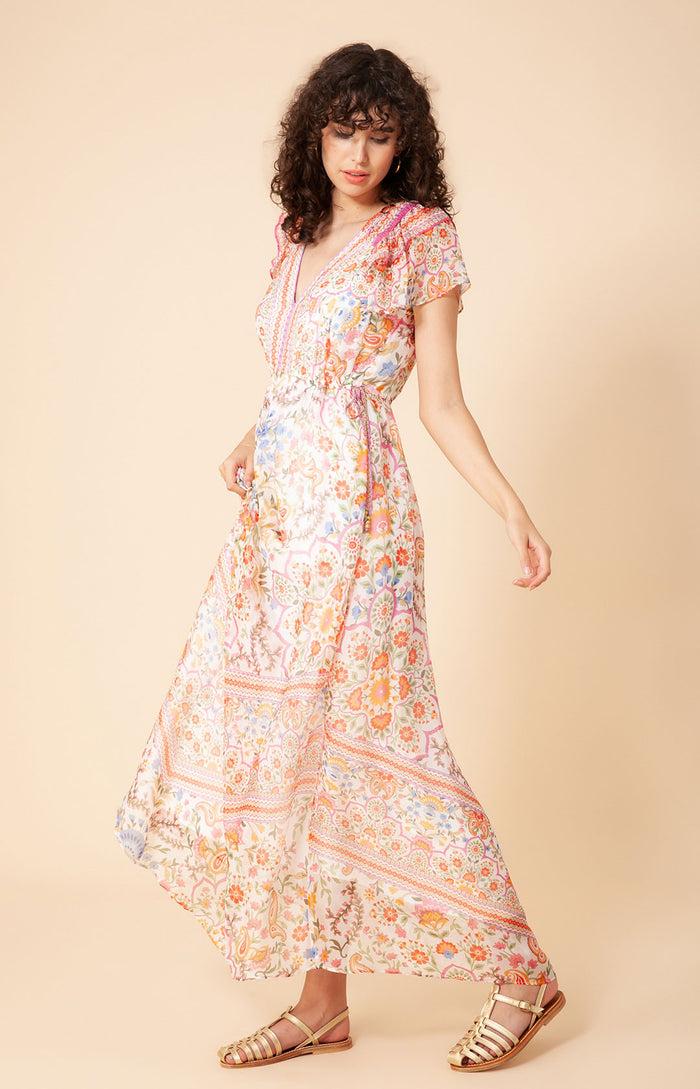 Hale Bob Marlee Chiffon Maxi Dress