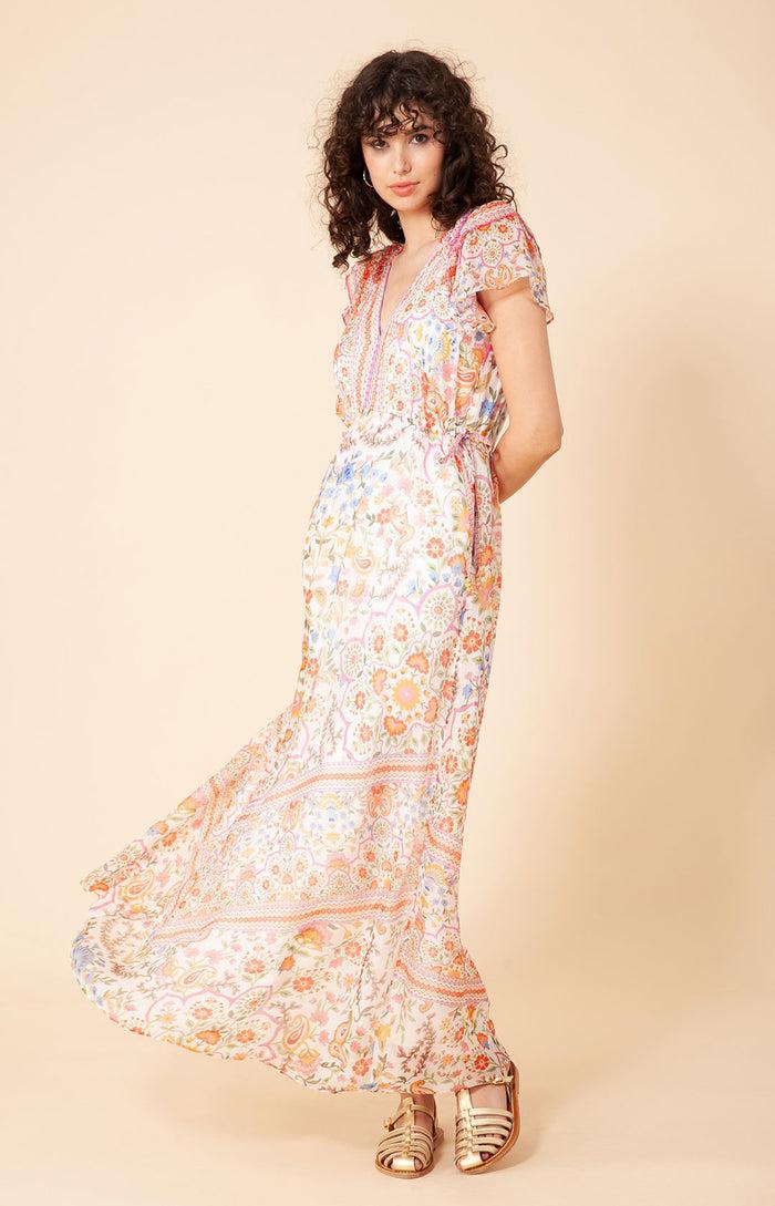 Hale Bob Marlee Chiffon Maxi Dress
