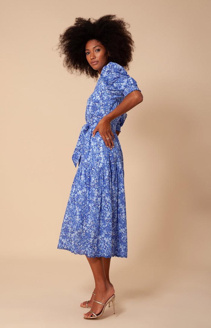 Hale Bob Matilde Voile Midi Dress