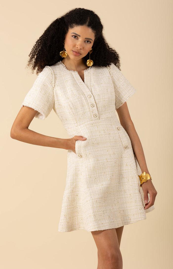 Hale Bob Maxine Boucle Tweed Dress