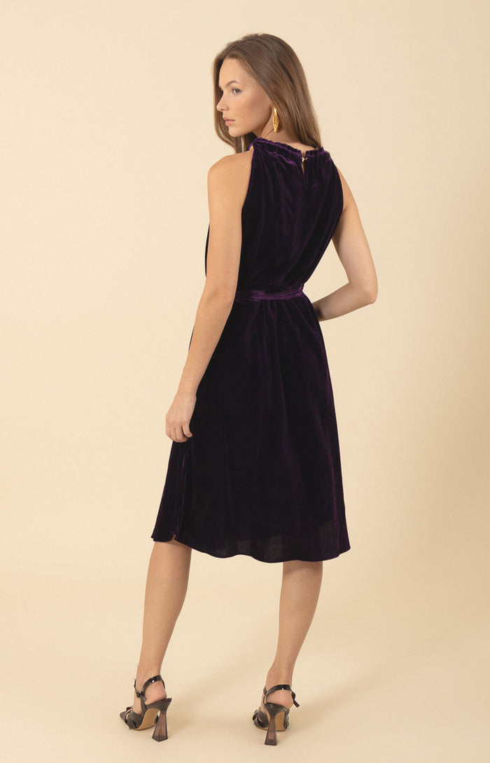 Hale Bob Meadow Halter Velvet Dress