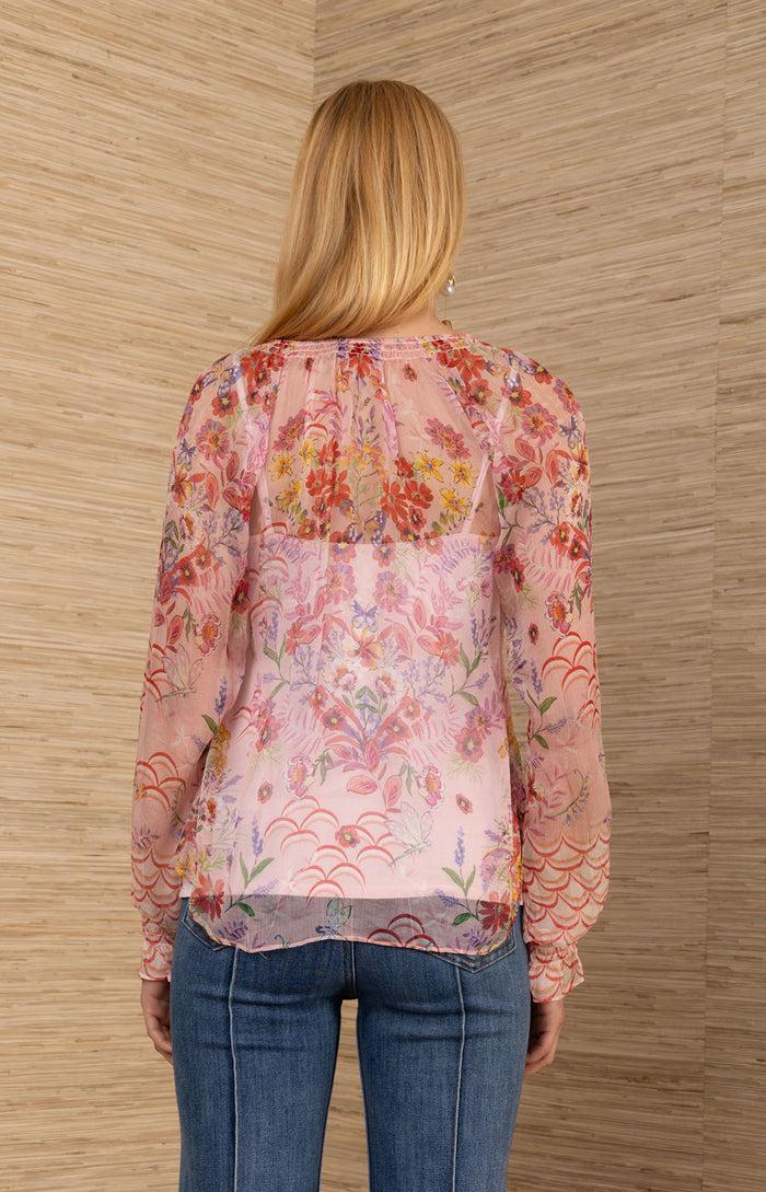 Hale Bob Monica Silk Floral Top