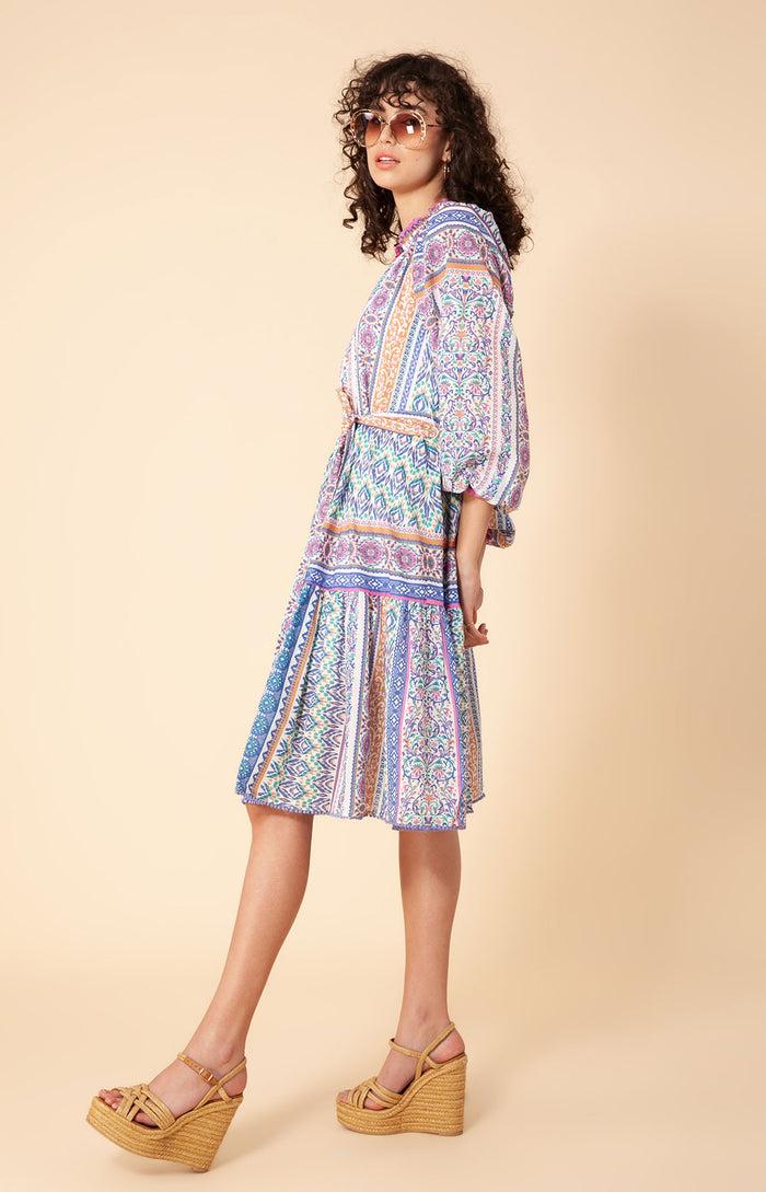 Hale Bob Monique Voile Midi Dress