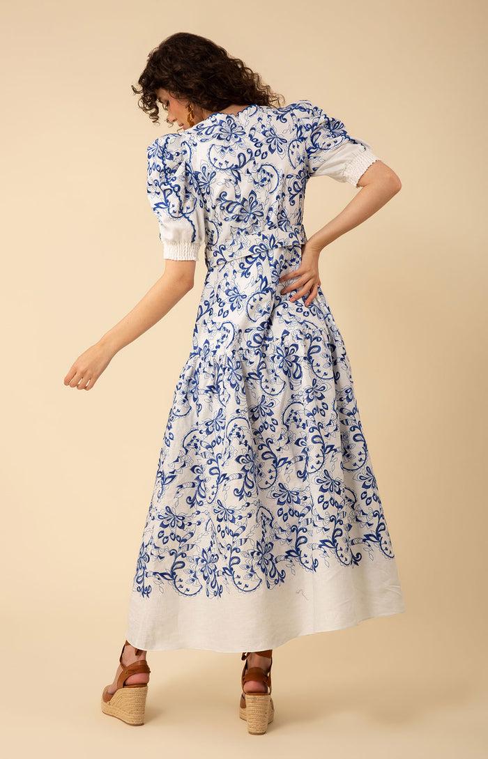 Hale Bob Myla Embroidered Maxi Dress
