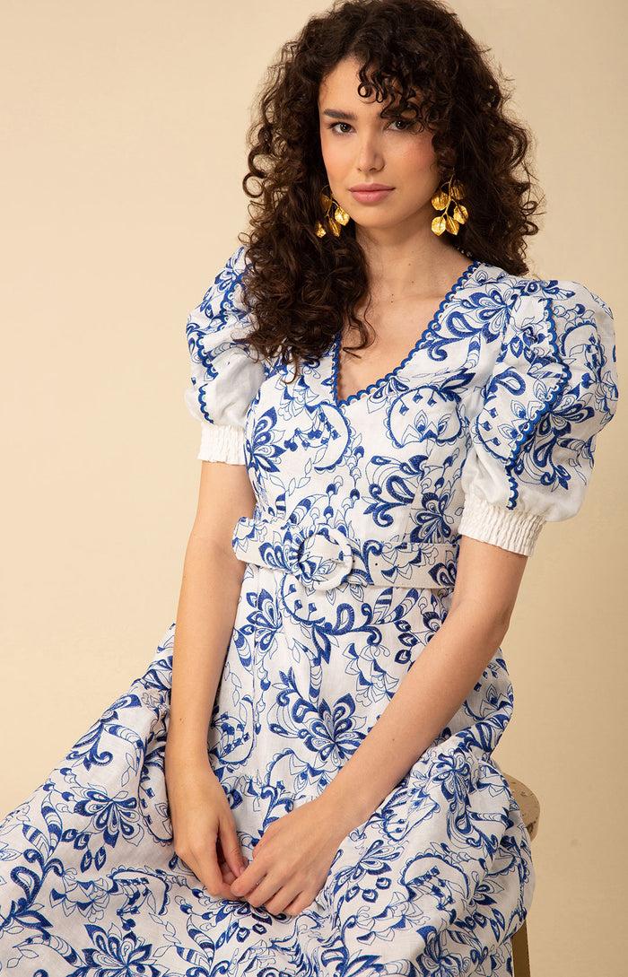 Hale Bob Myla Embroidered Maxi Dress