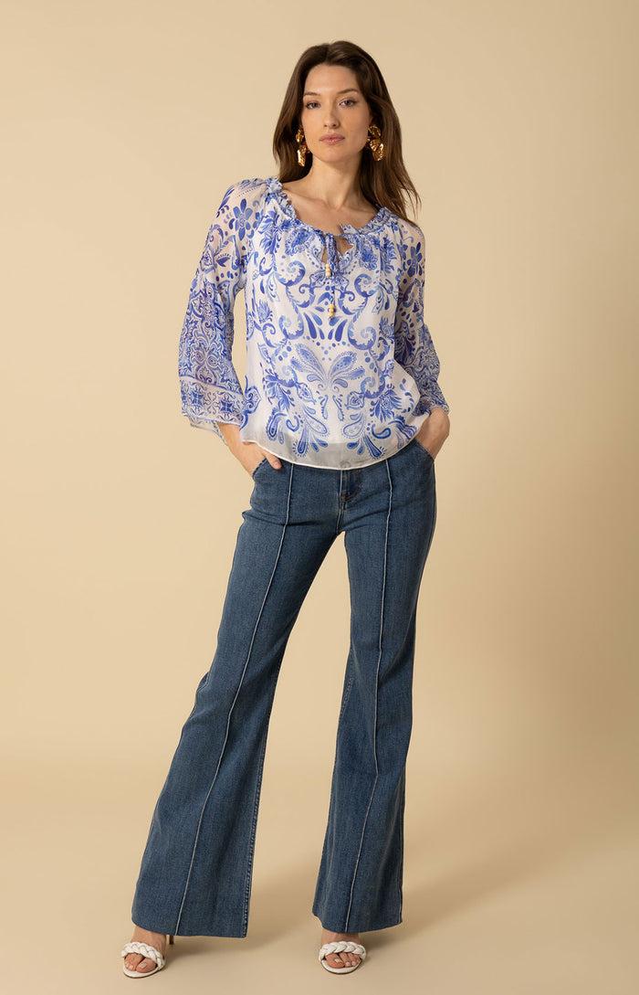 Hale Bob Myra Chiffon Top