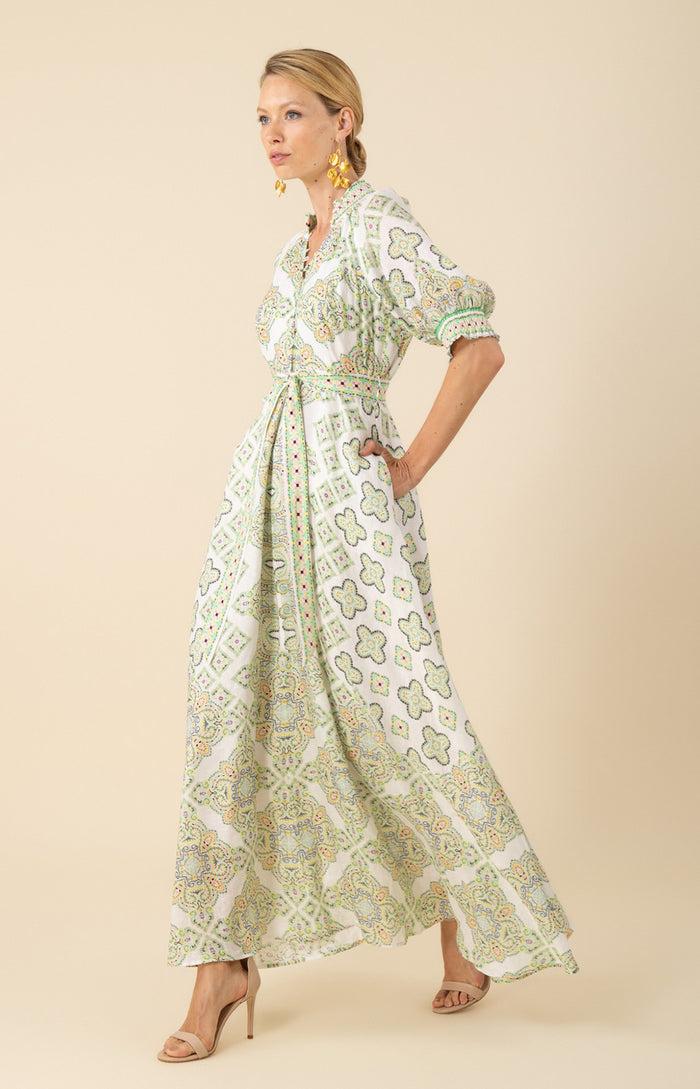 Hale Bob Naya Linen Maxi Dress