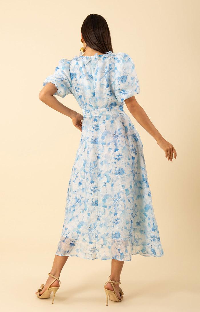 Hale Bob Nellie Floral Trim Maxi Dress