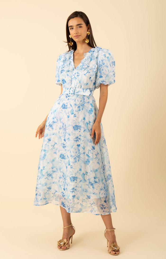 hale bob Nellie Floral Trim Maxi Dress