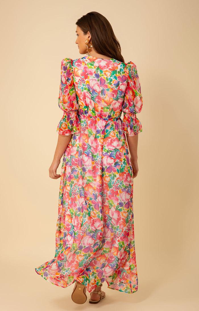 Hale Bob Ophelia Chiffon Maxi Dress