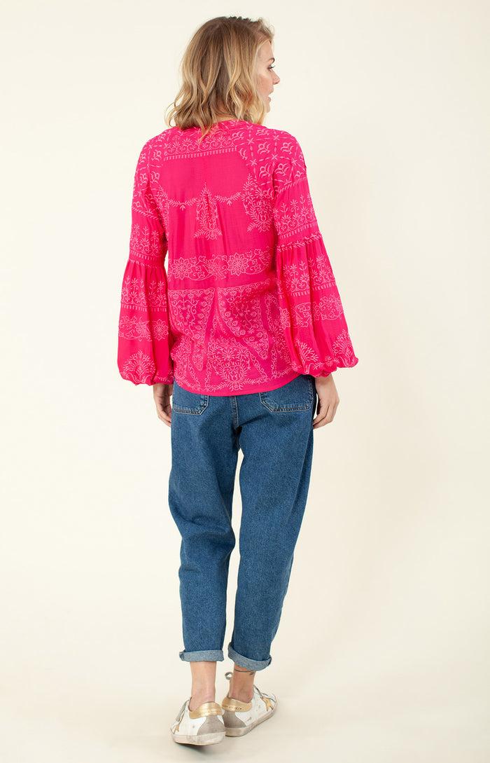 Hale Bob Panthea Embroidered Top