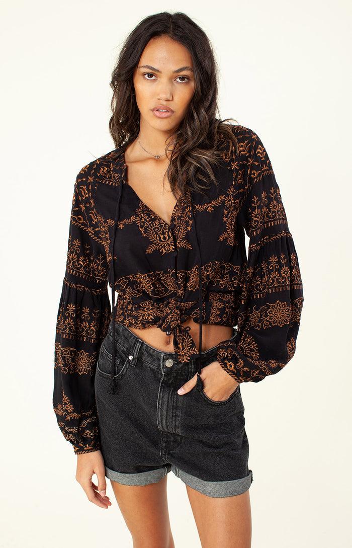 Hale Bob Panthea Embroidered Top