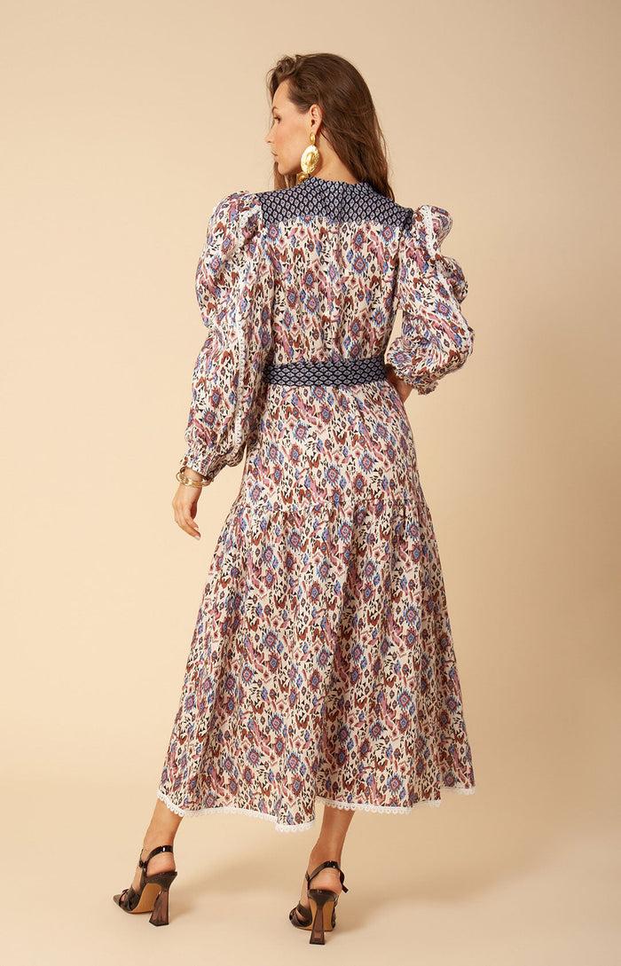 Hale Bob Phaedra Linen Midi Dress