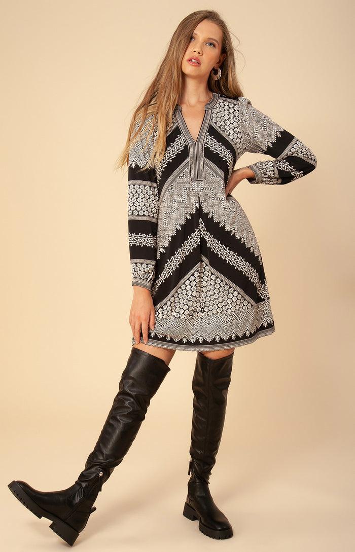 Hale Bob Posy Jersey Dress *Beaded*