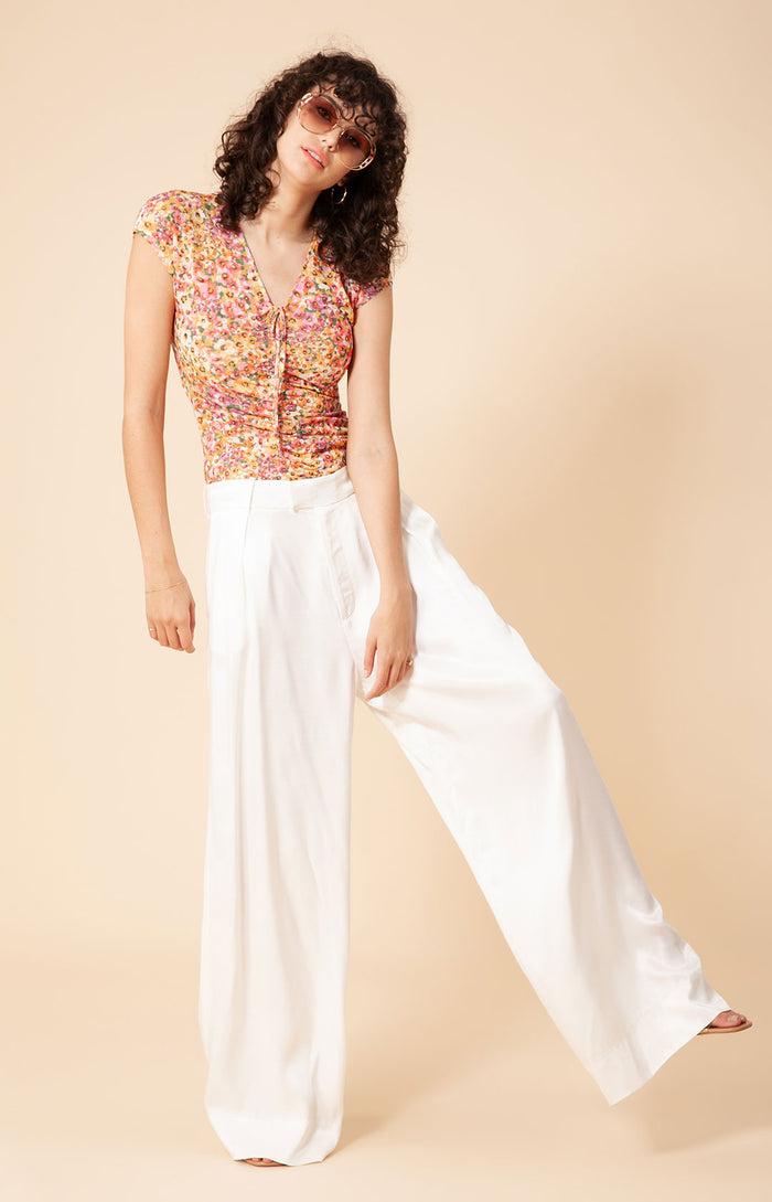 Hale Bob Ramsha Shirred Mesh Top