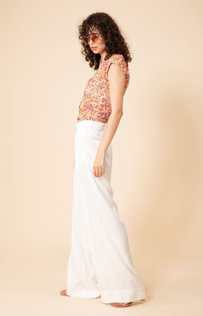 Hale Bob Ramsha Shirred Mesh Top