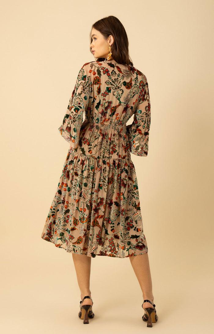 Hale Bob Raven Velvet Burnout Dress