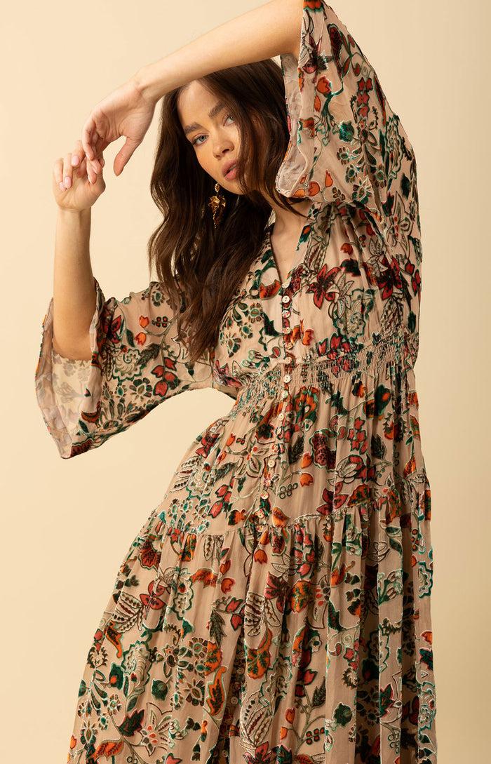 Hale Bob Raven Velvet Burnout Dress