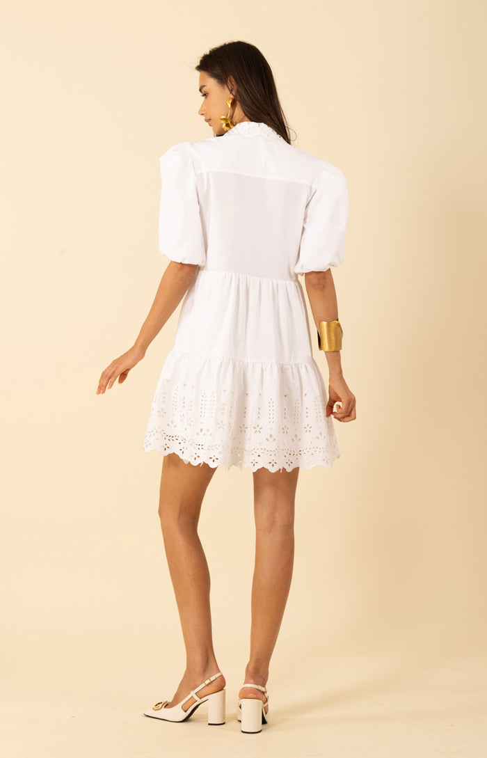 Hale Bob Rayna Embroidered Poplin Dress