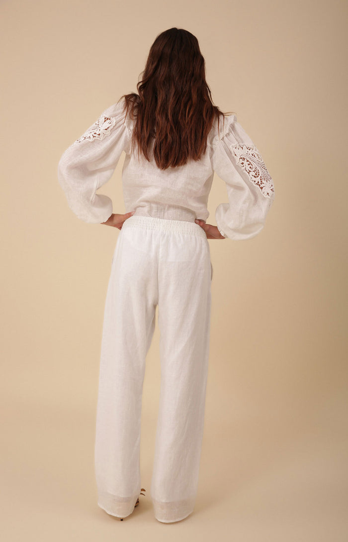 Hale Bob Reese Solid Linen Top