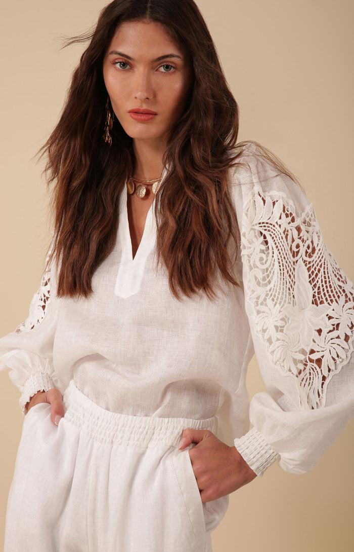 hale bob Reese Solid Linen Top