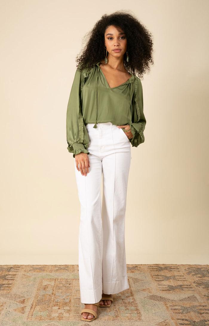 Hale Bob Remington Pleated Solid Top