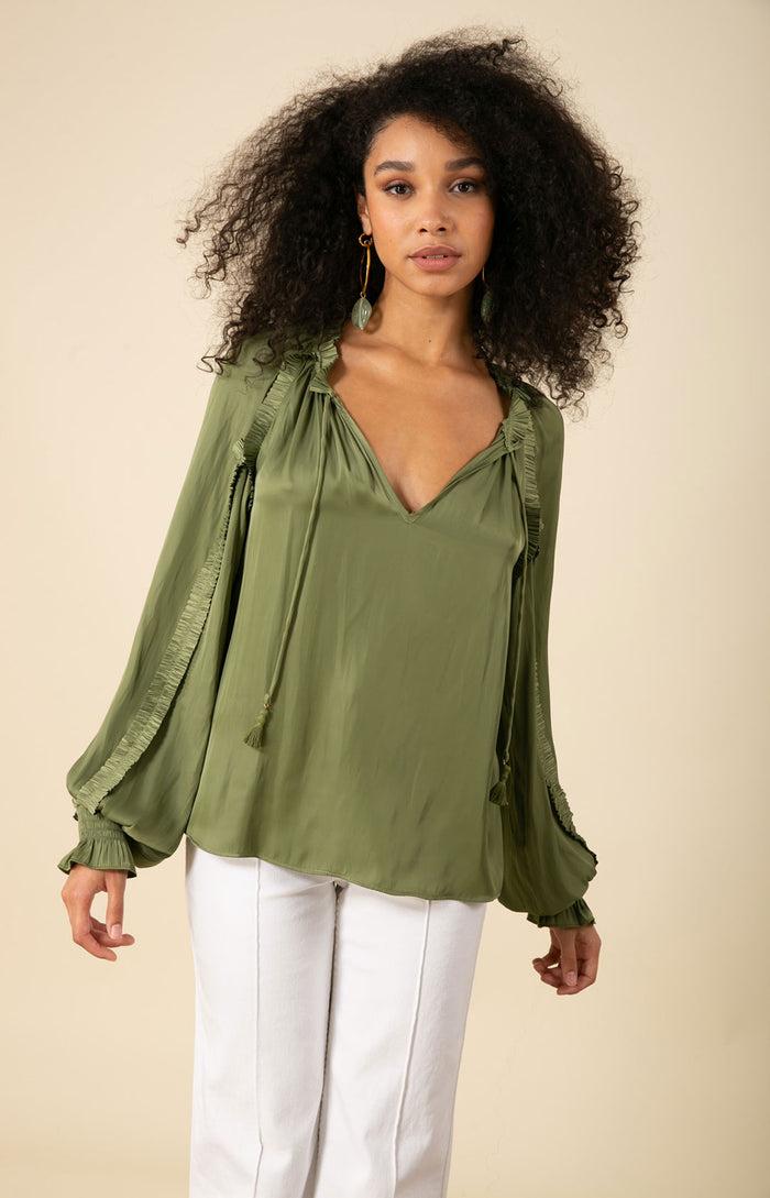 hale bob Remington Pleated Solid Top