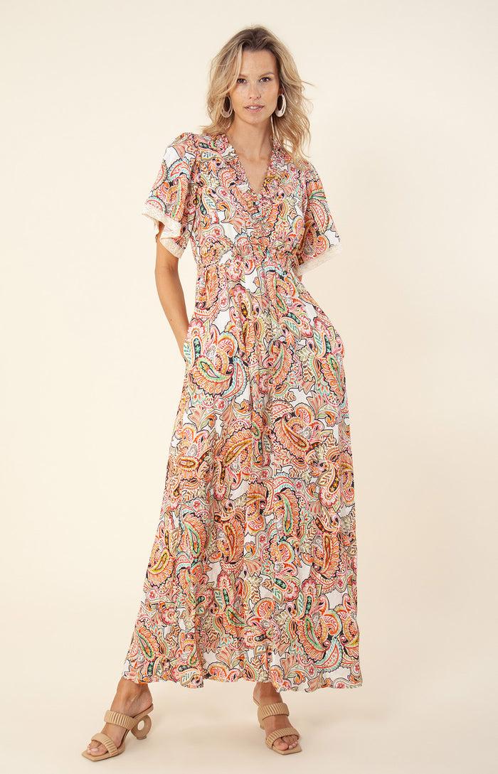 Hale Bob Rhona Linen Maxi Dress