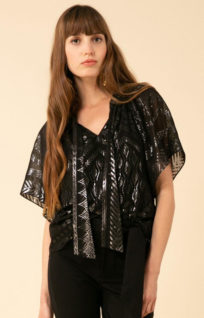 hale bob Roxane Neck Tie Top