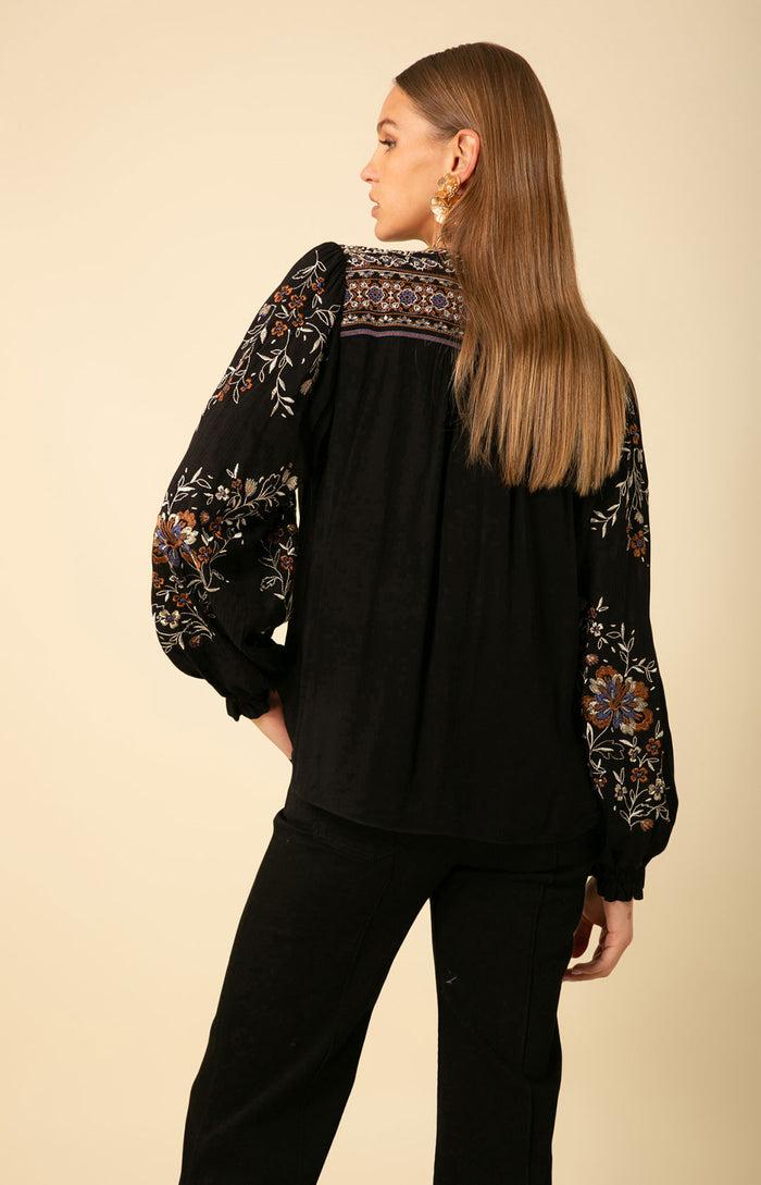 Hale Bob Royalty Embroidered Top