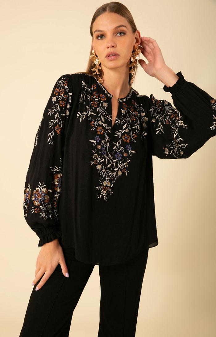hale bob Royalty Embroidered Top