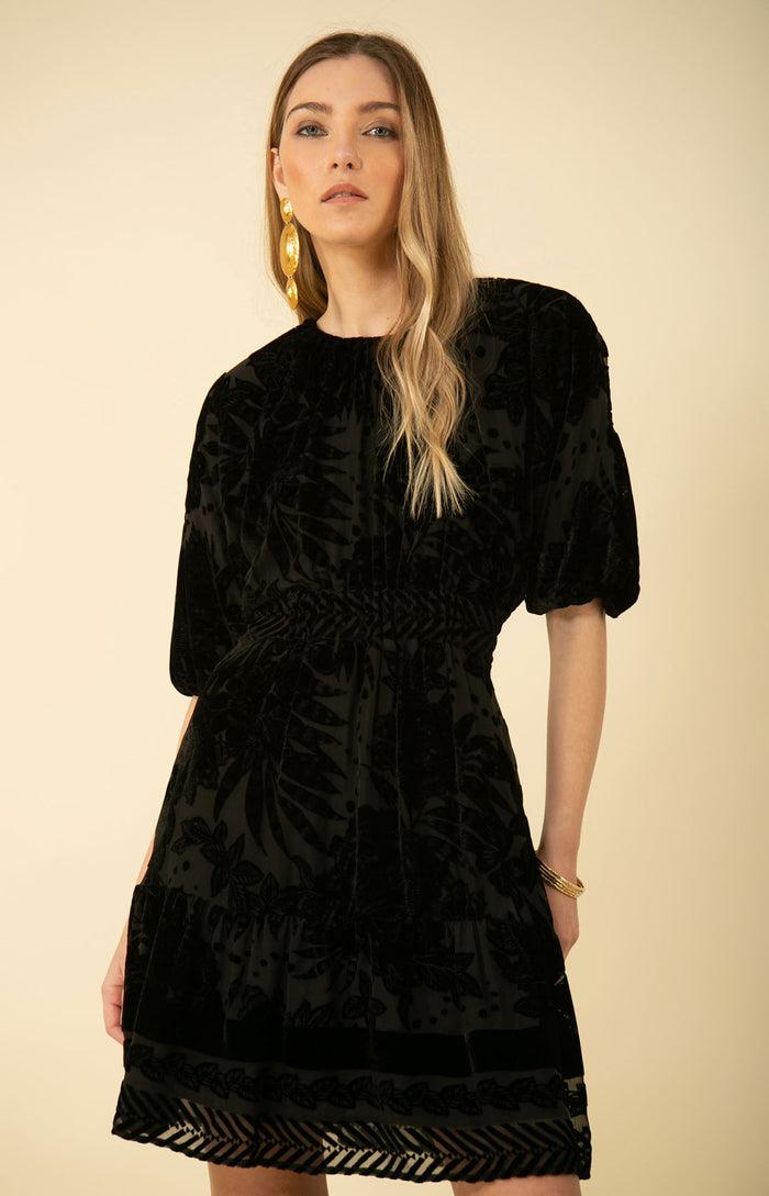 hale bob Ruby Solid Velvet Burnout Dress
