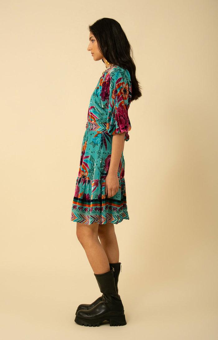 Hale Bob Ruby Velvet Burnout Dress